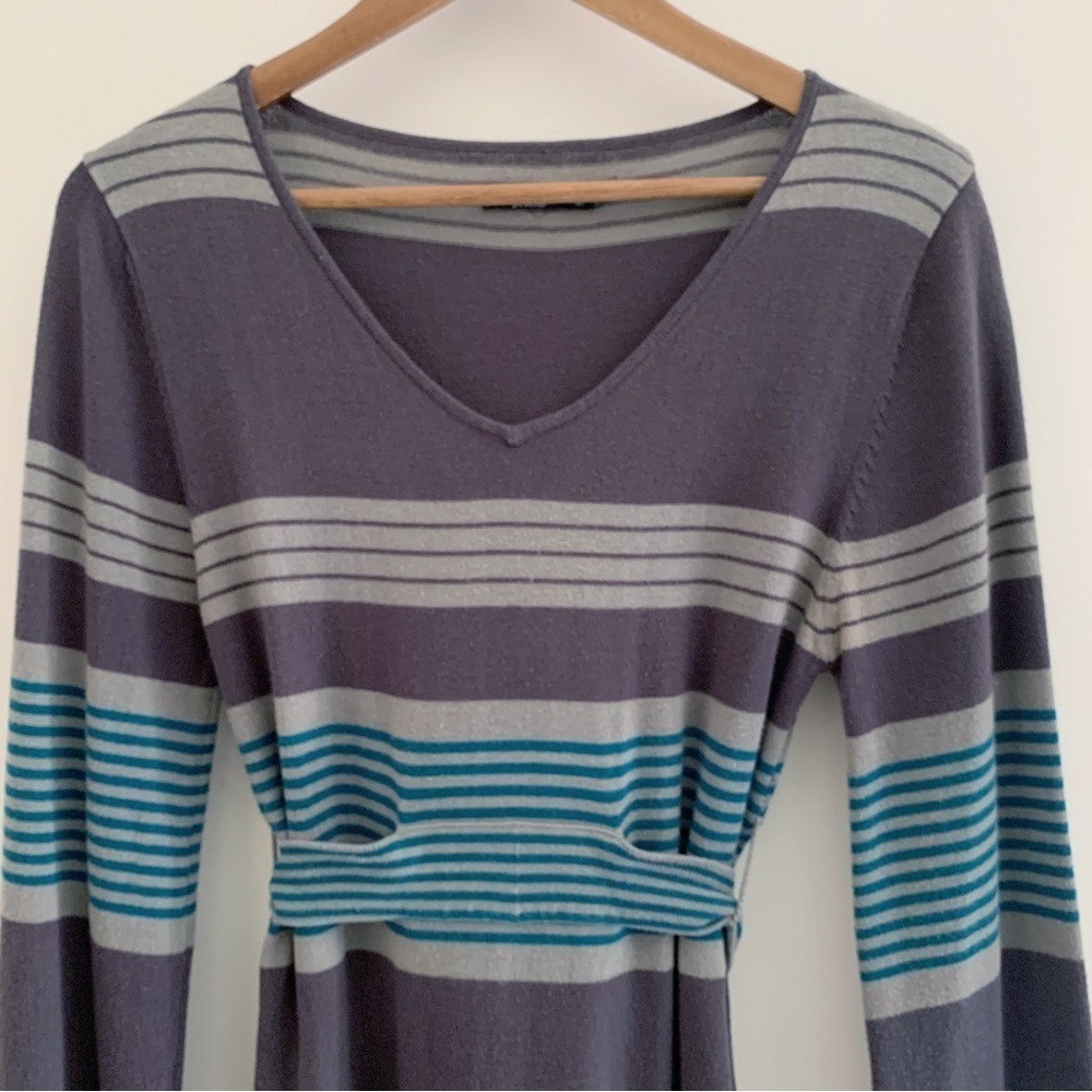 Prana Sydney Striped Knit Sweater Dress Medium - Picture 3 of 7